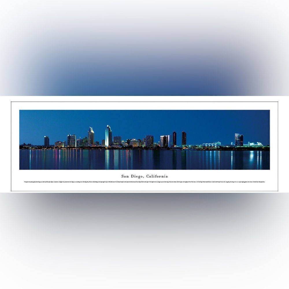 San Diego, California City Skyline Panorama - Twilight